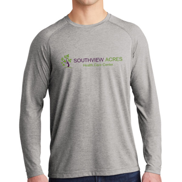 Sport-Tek PosiCharge Long Sleeve Tri-Blend Wicking Raglan Tee - Printed Logo Thumbnail